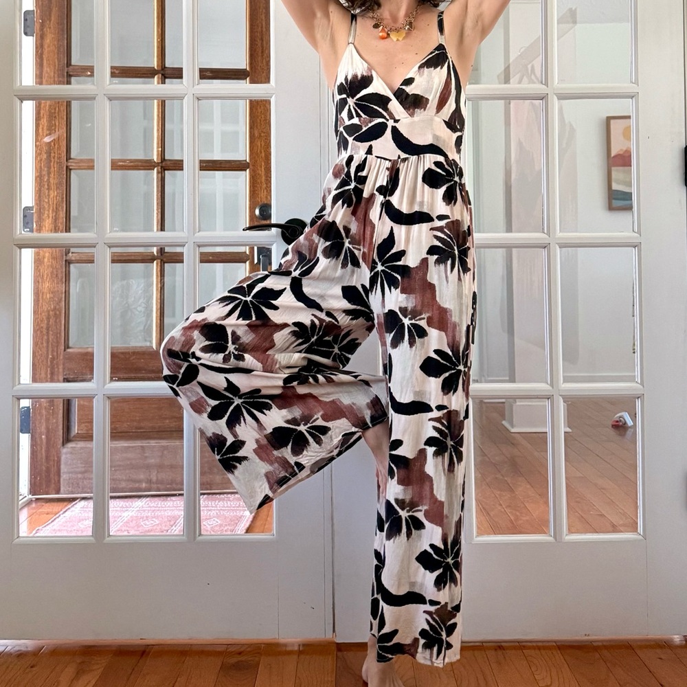 Millibon Wide-leg Floral Jumpsuit